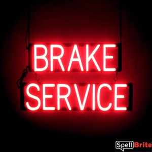 BRAKE SERVICE lighted LED signs that use changeable letters to make window signs for your shop