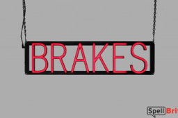 BRAKES LED sign that is an alternative to neon signs for your automotive shop
