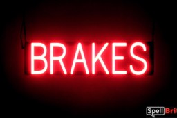 BRAKES lighted LED signs that look like a neon sign for your auto shop