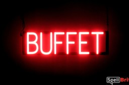 BUFFET LED signage that is an alternative to illuminated neon signs for your restauarant