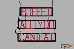 BUFFET ALL YOU CAN EAT LED signs that use changeable letters to make custom signs