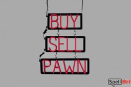 BUY SELL PAWN LED signs that use changeable letters to make window signs for your shop