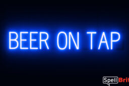 BEER ON TAP Sign – SpellBrite’s LED Sign Alternative to Neon BEER ON TAP Signs for Bars and Pubs in Blue