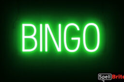 BINGO sign, featuring LED lights that look like neon BINGO signs