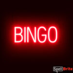 BINGO Sign – SpellBrite’s LED Sign Alternative to Neon BINGO Signs for Businesses in Red