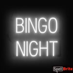 BINGO NIGHT Sign – SpellBrite’s LED Sign Alternative to Neon BINGO NIGHT Signs for Bars in White