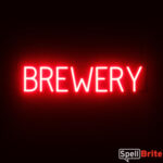 BREWERY sign, featuring LED lights that look like neon BREWERY signs