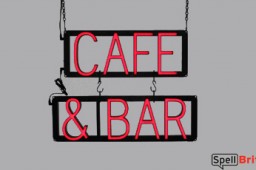 CAFÉ & BAR LED signs that use changeable letters to make business signs for your shop