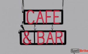 CAFÉ & BAR LED signs that use changeable letters to make business signs for your shop