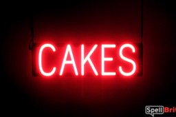 CAKES LED lighted signs that look like a neon sign for your restaurant