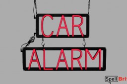 LED Car Alarm Sign for Business Displays Rectangle Electronic Light Up Sign for Auto Industry 20H x 26W x 1D LED Car Alarm Sign for Business Displays Rectangle Electronic Light Up Sign for Auto Industry 20H x 26W x 1D