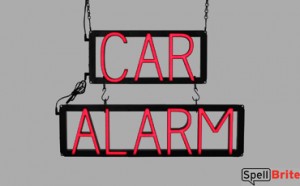 CAR ALARM LED signs that look like a neon sign for your automotive shop