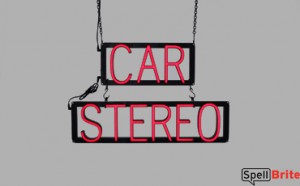 CAR STEREO LED signage that looks like neon signs for your auto shop