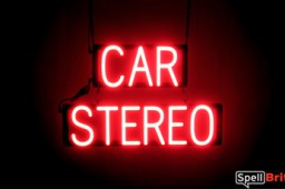 CAR STEREO lighted LED sign that uses interchangeable letters to make custom signs for your business