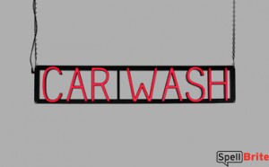 CAR WASH LED signage that uses changeable letters to make window signs for your business