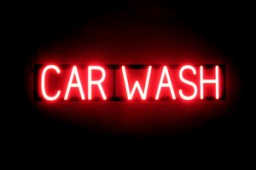 CAR WASH illuminated LED signs that use changeable letters to make window signs for your business