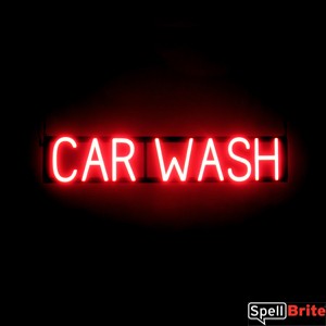 CAR WASH illuminated LED signs that use changeable letters to make window signs for your business