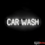 CAR WASH sign, featuring LED lights that look like neon CAR WASH signs