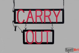 CARRY OUT LED signs that uses changeable letters to make window signs for your business