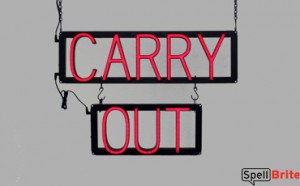 CARRY OUT LED signs that uses changeable letters to make window signs for your business