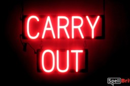 CARRY OUT LED lighted signs that look like neon signage for your business