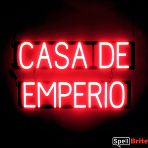 CASA DE EMPERIO LED lighted signs that use changeable letters to make window signs