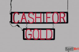 CASH FOR GOLD LED sign that uses changeable letters to make custom signs for your shop