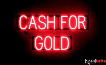 CASH FOR GOLD LED lighted signs that use changeable letters to make personalized signs