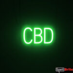 CBD Sign – SpellBrite’s LED Sign Alternative to Neon CBD Signs for Smoke Shops in Green