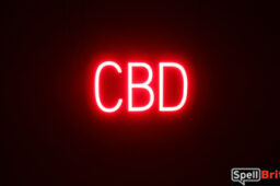 CBD Sign – SpellBrite’s LED Sign Alternative to Neon CBD Signs for Smoke Shops in Red
