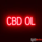 CBD OIL sign, featuring LED lights that look like neon CBD OIL signs