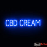 CDB CREAM sign, featuring LED lights that look like neon CDB CREAM signs