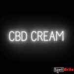 CDB CREAM sign, featuring LED lights that look like neon CDB CREAM signs