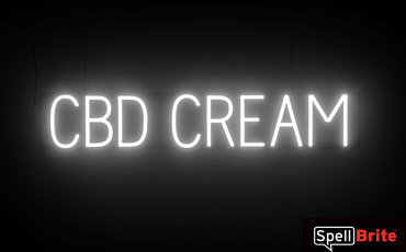 CDB CREAM sign, featuring LED lights that look like neon CDB CREAM signs