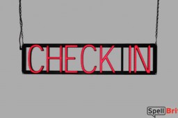 CHECK IN LED sign that uses changeable letters to make custom signs for your motel