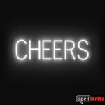 CHEERS sign, featuring LED lights that look like neon CHEERS signs