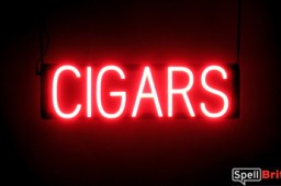 CIGARS glowing LED signs that look like neon signs for your shop