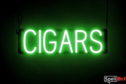 CIGARS sign, featuring LED lights that look like neon CIGAR signs