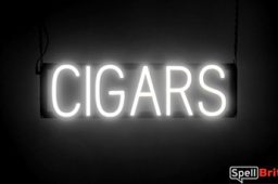 CIGARS sign, featuring LED lights that look like neon CIGAR signs