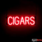 CIGARS glow LED signage that is an alternative to neon signs for your shop
