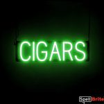 CIGARS sign, featuring LED lights that look like neon CIGAR signs