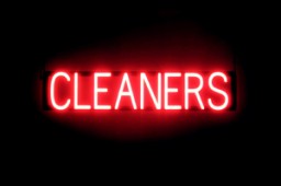 CLEANERS LED signage that is an alternative to neon illuminated signs for your business