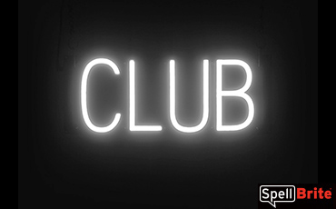 CLUB sign, featuring LED lights that look like neon CLUB signs