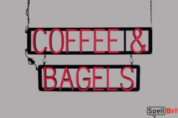 COFFEE & BAGELS LED signs that use changeable letters to make business signs for your restaurant
