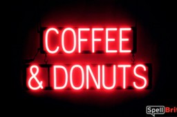 110010 OPEN Donuts Cafe Shop Bread Hot Coffee Display LED Light Sign 