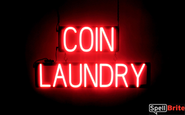COIN LAUNDRY LED sign that looks like lighted neon signs for your business
