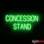 CONCESSION STAND sign, featuring LED lights that look like neon CONCESSION STAND signs