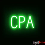 CPA sign, featuring LED lights that look like neon CPA signs