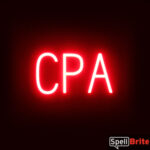 CPA Sign – SpellBrite’s LED Sign Alternative to Neon CPA Signs for Businesses in Red