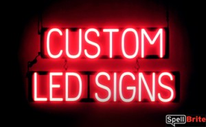 CUSTOM LED SIGNS LED lit signage that is an alternative to neon signs for your shop